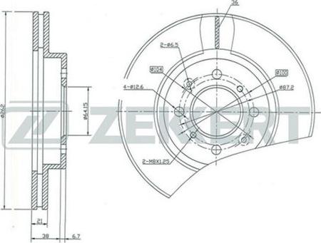 Zekkert BS-5168 - Jarrulevy inparts.fi