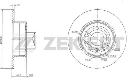 Zekkert BS-5163 - Jarrulevy inparts.fi