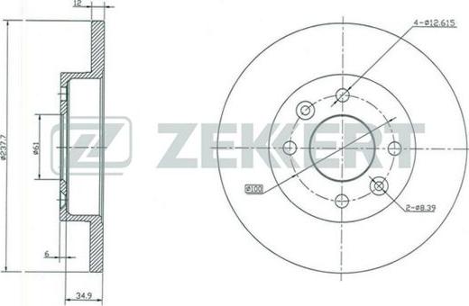 Zekkert BS-5105 - Jarrulevy inparts.fi