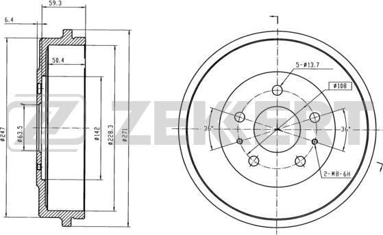 Zekkert BS-5186 - Jarrurumpu inparts.fi