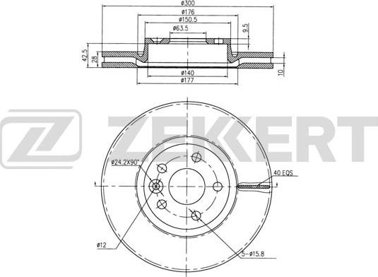 Zekkert BS-5125B - Jarrulevy inparts.fi