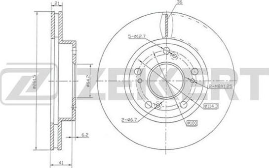 Zekkert BS-5892 - Jarrulevy inparts.fi