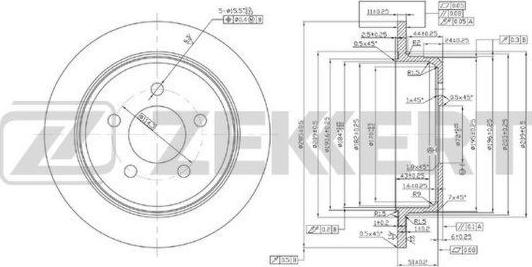 Zekkert BS-5859 - Jarrulevy inparts.fi