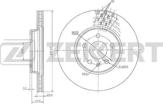 Zekkert BS-5867 - Jarrulevy inparts.fi