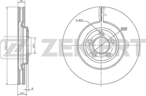 Zekkert BS-5822 - Jarrulevy inparts.fi