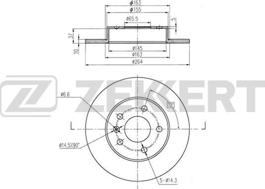 Zekkert BS-5246B - Jarrulevy inparts.fi