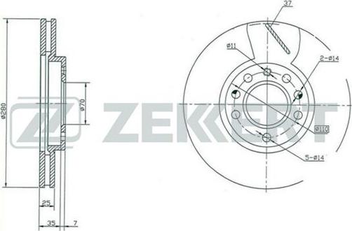 Zekkert BS-5247 - Jarrulevy inparts.fi