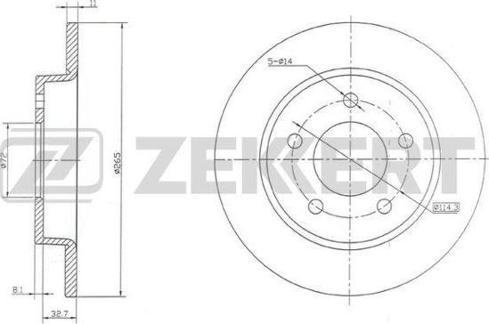 Zekkert BS-5267 - Jarrulevy inparts.fi