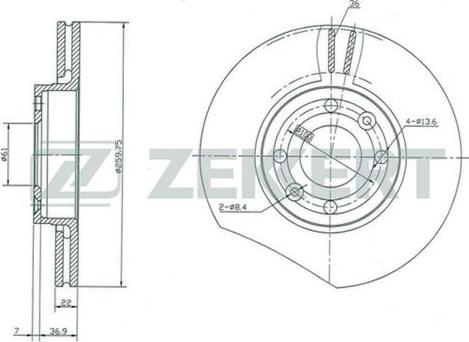 Zekkert BS-5231 - Jarrulevy inparts.fi