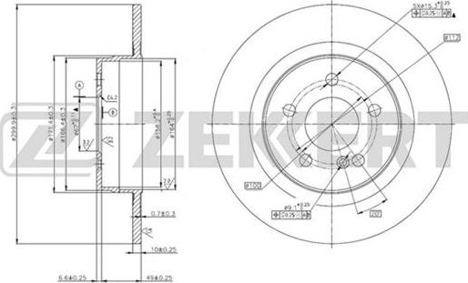 Zekkert BS-5785 - Jarrulevy inparts.fi