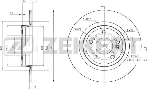 Zekkert BS-6559 - Jarrulevy inparts.fi