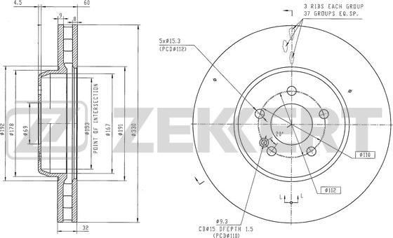 Zekkert BS-6616 - Jarrulevy inparts.fi