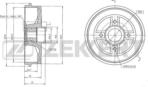 Zekkert BS-6612 - Jarrurumpu inparts.fi