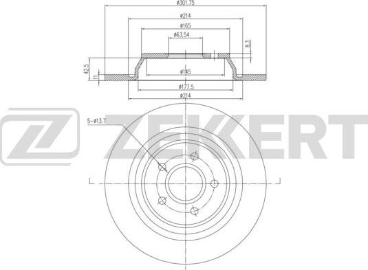 Zekkert BS-6341 - Jarrulevy inparts.fi