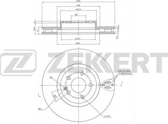 Zekkert BS-6348 - Jarrulevy inparts.fi