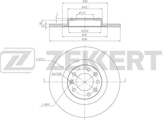 Zekkert BS-6356 - Jarrulevy inparts.fi