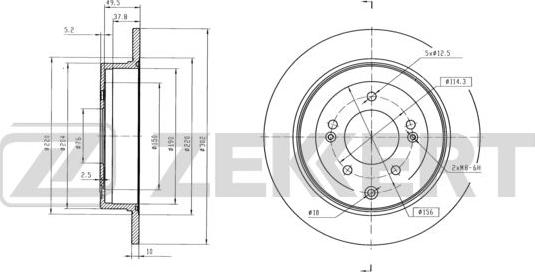 Zekkert BS-6250 - Jarrulevy inparts.fi