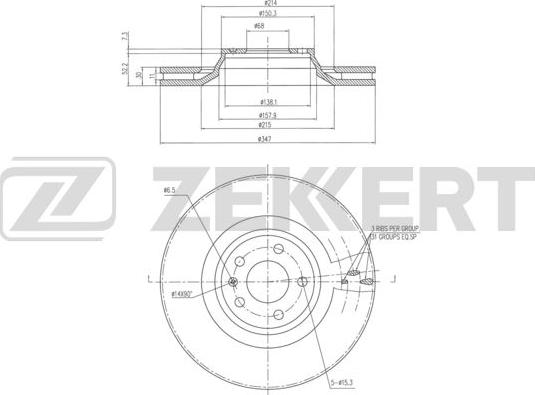 Zekkert BS-6262 - Jarrulevy inparts.fi