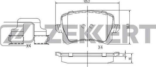 Zekkert BS-1168 - Jarrupala, levyjarru inparts.fi