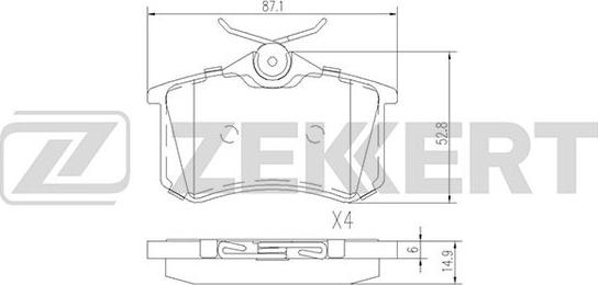 Zekkert BS-1127 - Jarrupala, levyjarru inparts.fi