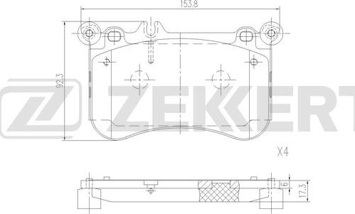 Zekkert BS-1338 - Jarrupala, levyjarru inparts.fi