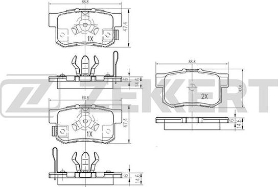 Zekkert BS-1258 - Jarrupala, levyjarru inparts.fi