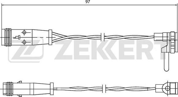 Zekkert BS-8009 - Kulumisenilmaisin, jarrupala inparts.fi