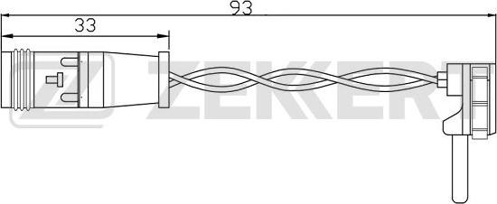 Zekkert BS-8084 - Kulumisenilmaisin, jarrupala inparts.fi