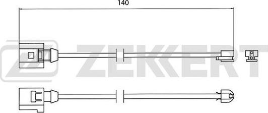 Zekkert BS-8023 - Kulumisenilmaisin, jarrupala inparts.fi