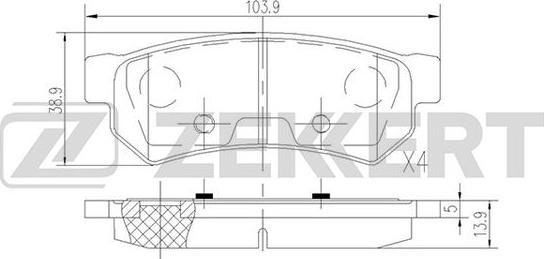 Zekkert BS-2813 - Jarrupala, levyjarru inparts.fi