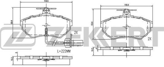 Zekkert BS-2827 - Jarrupala, levyjarru inparts.fi