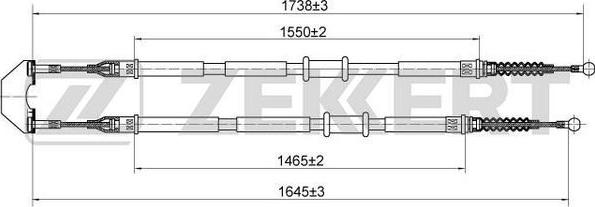 Zekkert BZ-1135 - Vaijeri, seisontajarru inparts.fi