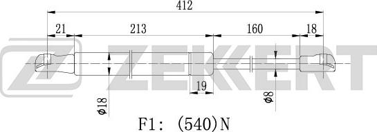 Zekkert GF-1902 - Kaasujousi, tavaratila inparts.fi