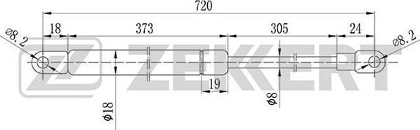 Zekkert GF-1404 - Kaasujousi, konepelti inparts.fi