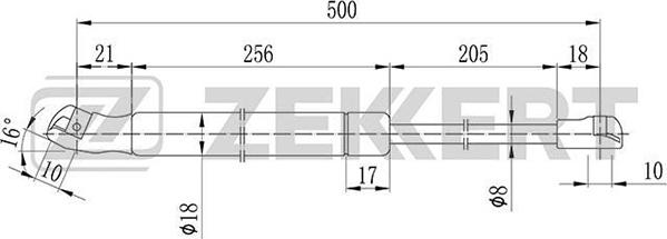 Zekkert GF-1568 - Kaasujousi, tavaratila inparts.fi