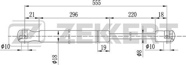 Zekkert GF-1652 - Kaasujousi, tavaratila inparts.fi