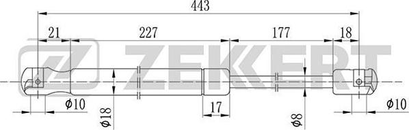 Zekkert GF-1682 - Kaasujousi, tavaratila inparts.fi