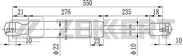 Zekkert GF-1089 - Kaasujousi, tavaratila inparts.fi