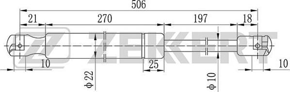 Zekkert GF-1088 - Kaasujousi, tavaratila inparts.fi