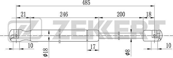 Zekkert GF-1142 - Kaasujousi, tavaratila inparts.fi