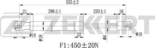 Zekkert GF-1107 - Kaasujousi, tavaratila inparts.fi