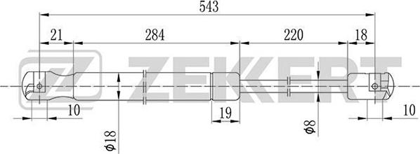 Zekkert GF-1175 - Kaasujousi, konepelti inparts.fi