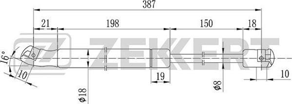 Zekkert GF-1798 - Kaasujousi, tavaratila inparts.fi