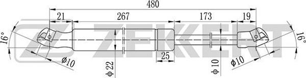 Zekkert GF-1705 - Kaasujousi, tavaratila inparts.fi