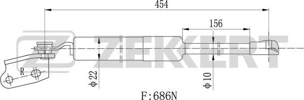 Zekkert GF-2423 - Kaasujousi, tavaratila inparts.fi