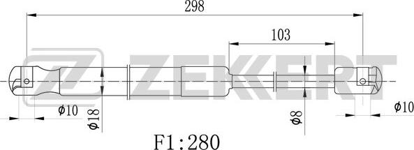 Zekkert GF-2470 - Kaasujousi, tavaratila inparts.fi