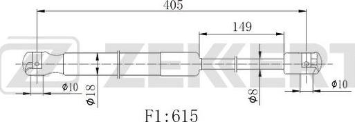 Zekkert GF-2531 - Kaasujousi, tavaratila inparts.fi