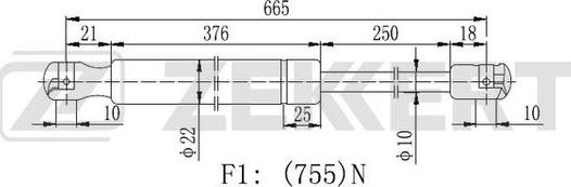 Zekkert GF-2128 - Kaasujousi, tavaratila inparts.fi