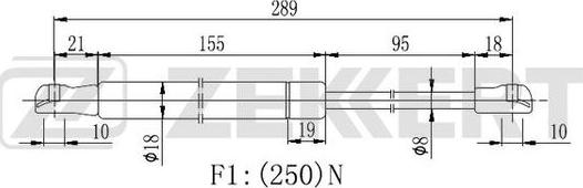 Zekkert GF-2363 - Kaasujousi, takalasi inparts.fi