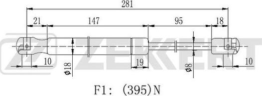 Zekkert GF-2230 - Kaasujousi, tavaratila inparts.fi